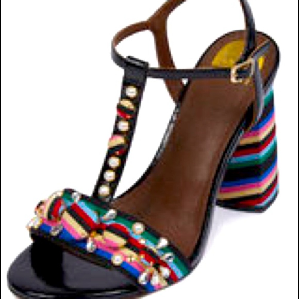 🍭 Candyland Striped T-Strap